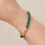 Emerald And Gold Plated Silver Beaded Bracelet, thumbnail 1 of 12