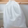 Personalised White Cotton Travel Laundry Bag Organiser, thumbnail 4 of 8