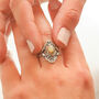 Vintage Betty Fire Opal Celtic Ring, thumbnail 2 of 5