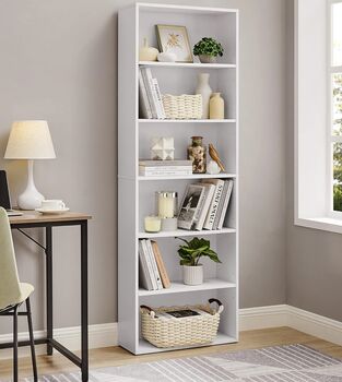 Bookcase Adjustable Shelves Modern Style Storage Unit, 4 of 12