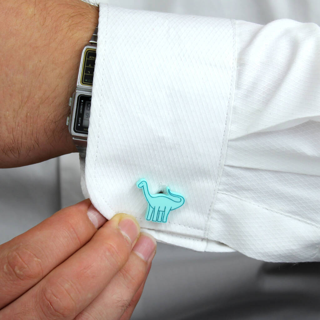 Image of Brontosaurus Dinosaur Cufflinks