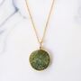 'The Circle' Peridot August Birthstone Necklace, Gold Plated, thumbnail 2 of 7