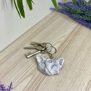 Cat Witchcraft Keyring Keychain, 7 of 8