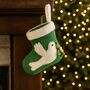 Handmade Felt Dove Mini Stocking Christmas Decoration, thumbnail 1 of 2