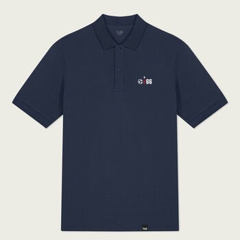 Organic Cotton England Football Navy Polo Shirt, 2 of 6