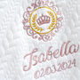 Personalised New Born Baby Blanket With Bow, thumbnail 3 of 8