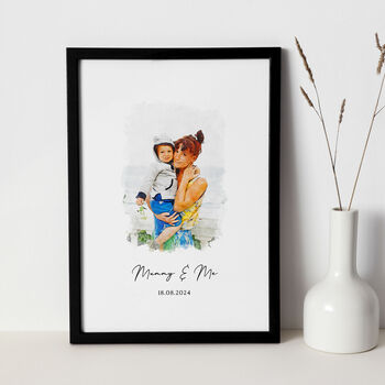 Personalised Mum Portrait, Custom Gift For Mum, 5 of 8