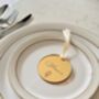 Luxury Mirrored Gold Silver Script Circle Place Setting, thumbnail 4 of 12