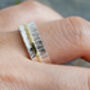 Wedding Band In 18ct Yellow Gold And Sterling Silver, thumbnail 4 of 6