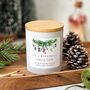 Auntie And Uncle Personalised Christmas Candle Handmade Holiday Gift, thumbnail 5 of 8