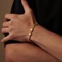Gold Charm Name Initials Date Message Bracelet For Men And Women, thumbnail 5 of 12