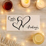 Personalised Couples Porcelain Coasters Heart Design, thumbnail 1 of 3