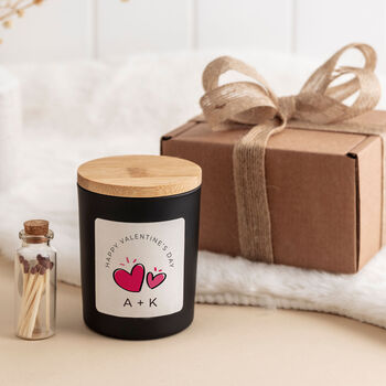 Personalised Heart And Initials Valentine’s Candle Gift, 2 of 6