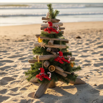 Handmade Felt Christmas Crab Hanging Decoration, 3 of 3