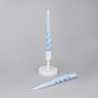 G Decor Sky Blue Set Of Two Hand Dipped Dinner Candles, thumbnail 2 of 4