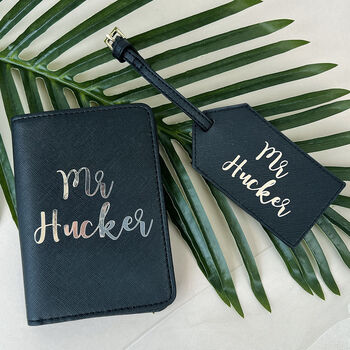 Mr And Mrs Passport Cover And Luggage Tag Set, 5 of 7