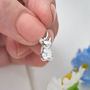 Mouse Solid Sterling Silver Charm, thumbnail 3 of 8