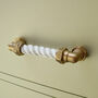 Brass Rope Pull, White, thumbnail 1 of 3