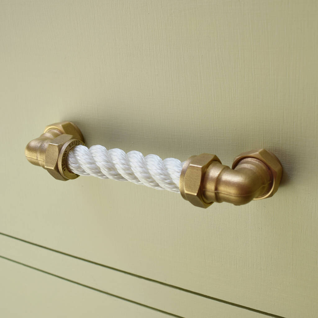 Brass Rope Pull, White, 1 of 3