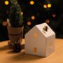 Tealight House With Gold Chimney, thumbnail 1 of 2