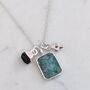 The Trio' Emerald Sterling Silver Necklace, thumbnail 1 of 8