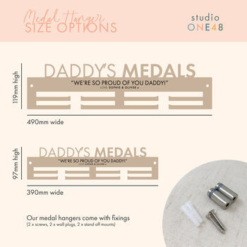 Daddy's Medals Personalised Hanger Display, 6 of 8