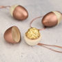 Personalised Hollow Wooden Acorn Christmas Decoration, thumbnail 4 of 5