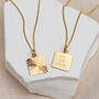 Personalised Gold Square Sunburst Necklace, thumbnail 1 of 4