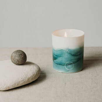 Hand Painted Soy Candle | Fern + Patchouli + Cedar Wood, 4 of 6