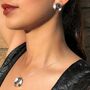 Round Gold Swirl Sterling Silver Stud Earrings, thumbnail 4 of 6