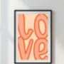 'Love' Typography Print Statement Wall Art, Unframed, thumbnail 3 of 8