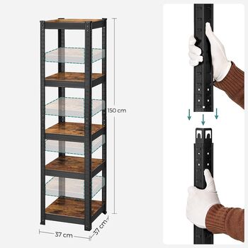 Shelving Units Adjustable Storage Shelves Rack, 8 of 9
