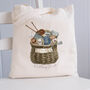 Personalised Knitting Wool Basket Storage Tote Bag, thumbnail 1 of 2