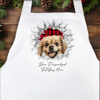 Personalised Christmas Tibetan Spaniel Break Through, 4 of 10