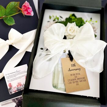 Pure Raw Silk Scented 12th Anniversary Gift Card, 10 of 12