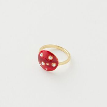 Fable Enamel Mushroom Ring, 2 of 6