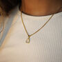 Natural Moonstone Pendant Necklace, 24k Plated, thumbnail 2 of 6