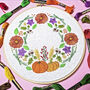 Autumn Wreath Floral Embroidery Kit, thumbnail 2 of 5