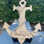 Personalised Nautical Anchor Wedding Guest Book With Stand, thumbnail 2 of 5