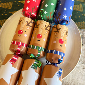 Rudolph's Festive Present Dash Game Christmas Crackers Set Of Six, 2 of 5