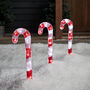 Candy Cane Trio Outdoor Christmas Decoration, thumbnail 1 of 4