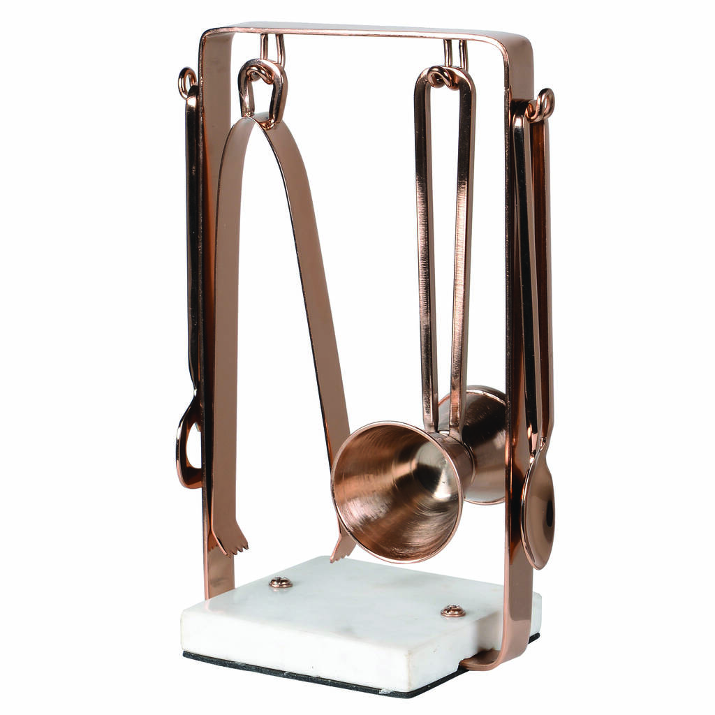 Four Piece White Marble Bar Kit By Ella James