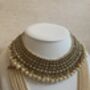 Indian Antique Gold Plated Pearl Mala Set, thumbnail 5 of 9