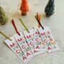 Christmas Gift Tags 'Colour Pop' Set Of Five, thumbnail 2 of 4