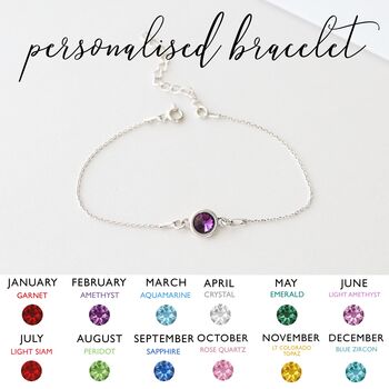 21st Birthday Gift For Her – Swarovski Birthstone Bracelet, 3 of 7