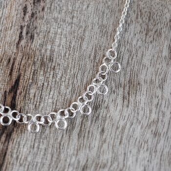 Sterling Silver Petal Necklace, 3 of 6