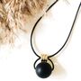 Black And Gold Breastfeeding Teething Necklace, thumbnail 2 of 3