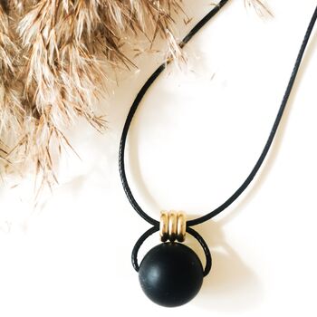 Black And Gold Breastfeeding Teething Necklace, 2 of 3