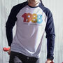 Personalised Retro Style Year Long Sleeved Tee, thumbnail 1 of 3