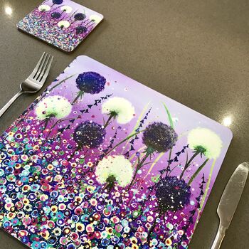 Dandelion And Alliums X Two Placemats, 2 of 6